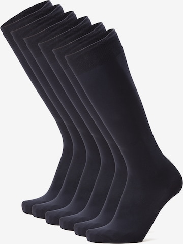 Gambaletto 'Calze Lunghe 6 Paia in cotone Tactel traspiranti' di Ciocca in blu: frontale