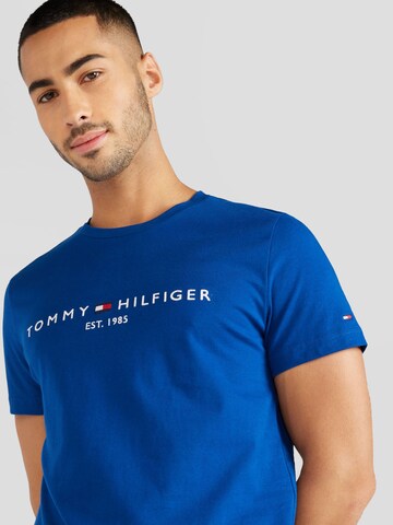 TOMMY HILFIGER Rovný strih Tričko - Modrá