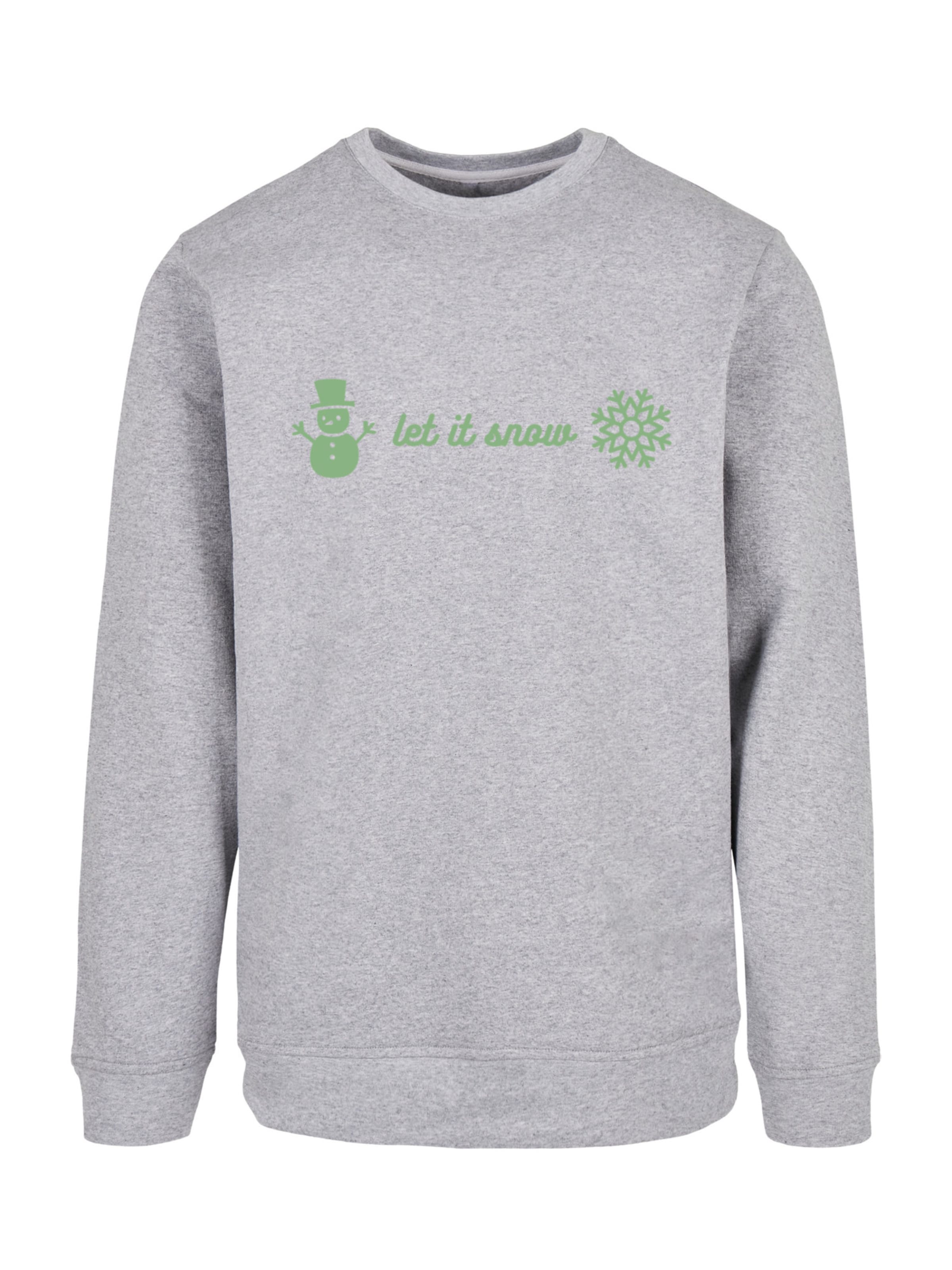 F4NT4STIC Sweatshirt 'Let It Snow' in Grau: Vorderseite