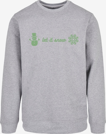 F4NT4STIC Sweatshirt 'Let It Snow' in Grijs: voorkant