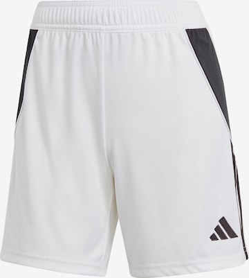 ADIDAS PERFORMANCE Regular Workout Pants 'Tiro 24' in White: front