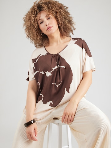 Chemisier 'UNGHIA' Persona by Marina Rinaldi en beige : devant