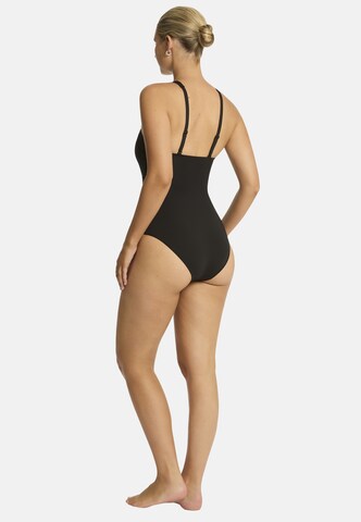 SEA LEVEL High neck Badeanzug 'Essentials' in Schwarz