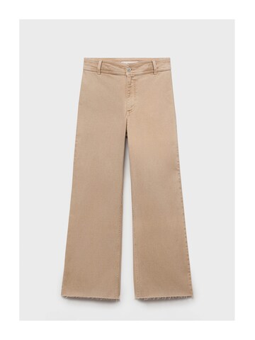 MANGO Wide leg Jeans 'CATHERIN' in Beige: front