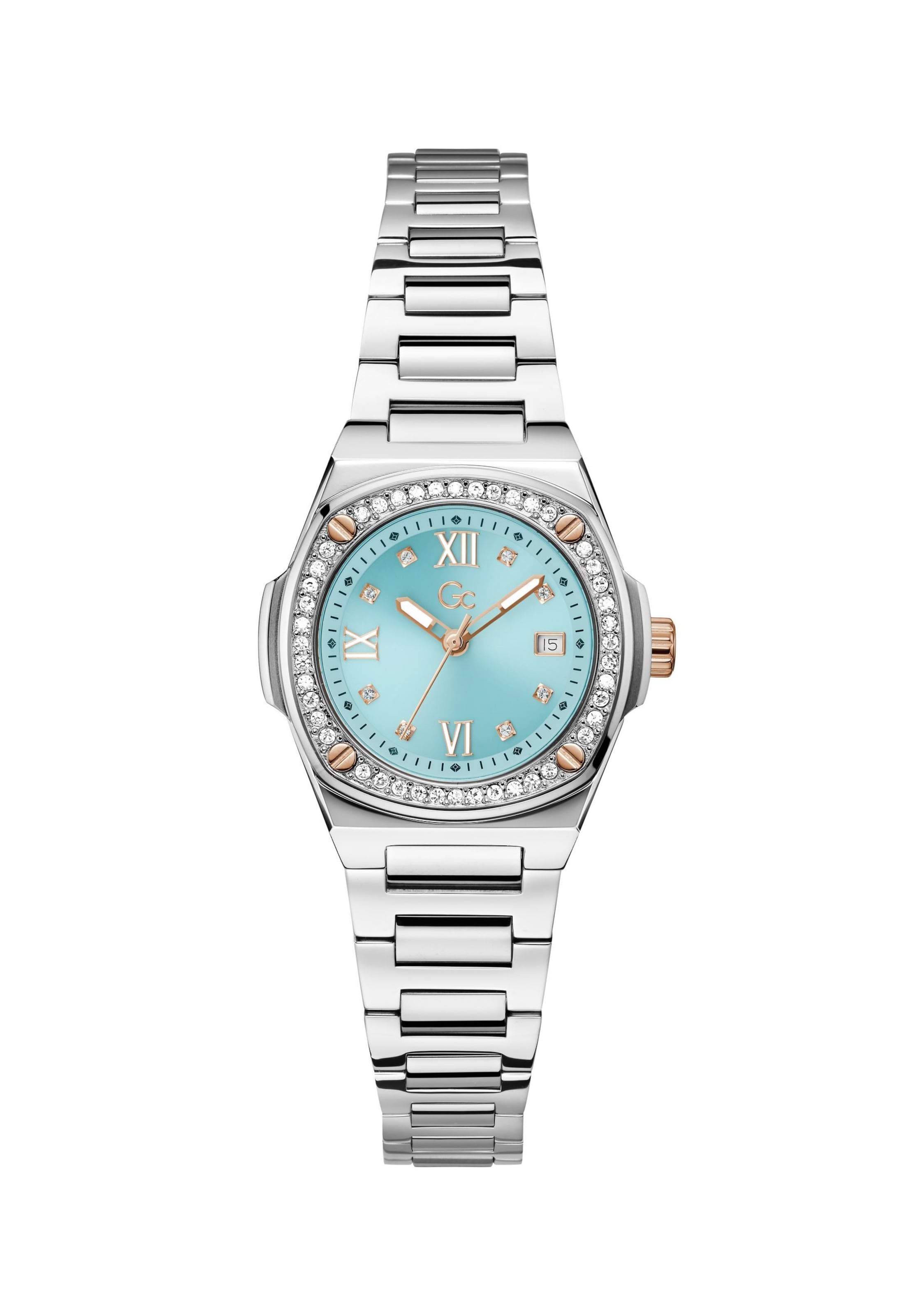 Orologio analogico di Gc in argento: frontale