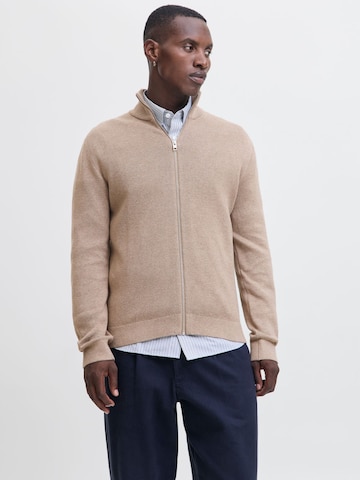JACK & JONES Gebreid vest in Bruin: voorkant