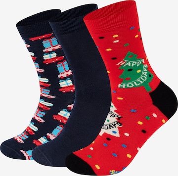Chaussettes 'Holiday Tree' Happy Socks en bleu : devant