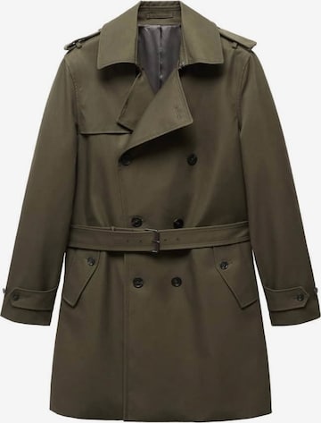 MANGO MAN Between-Seasons Coat in Green: front