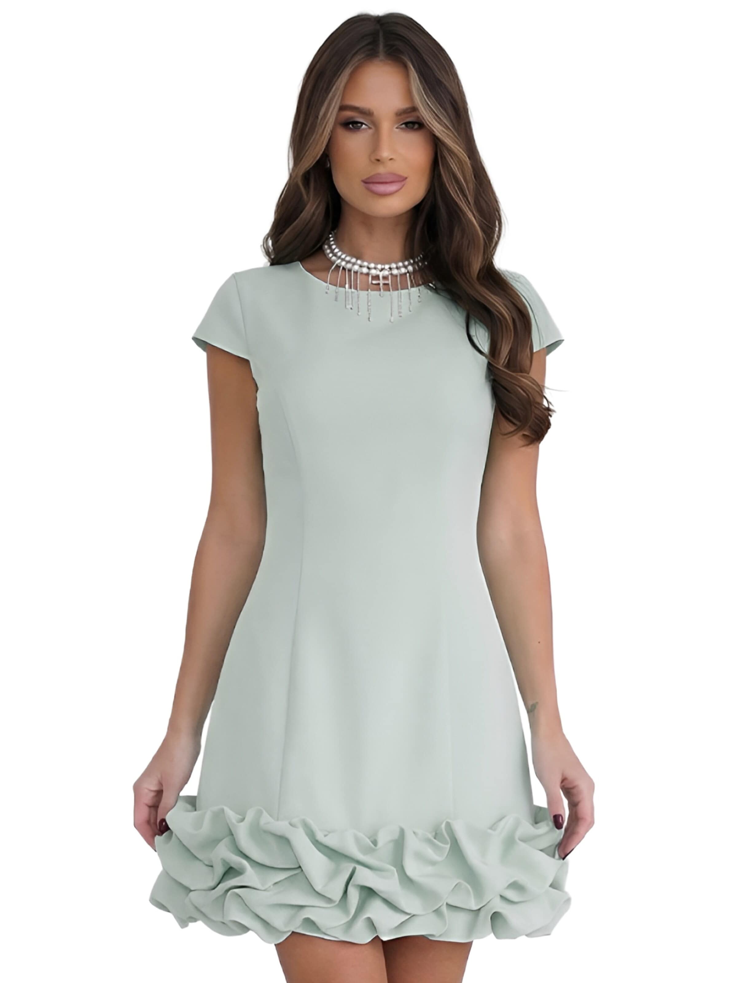 bicotone Dress in Green: front