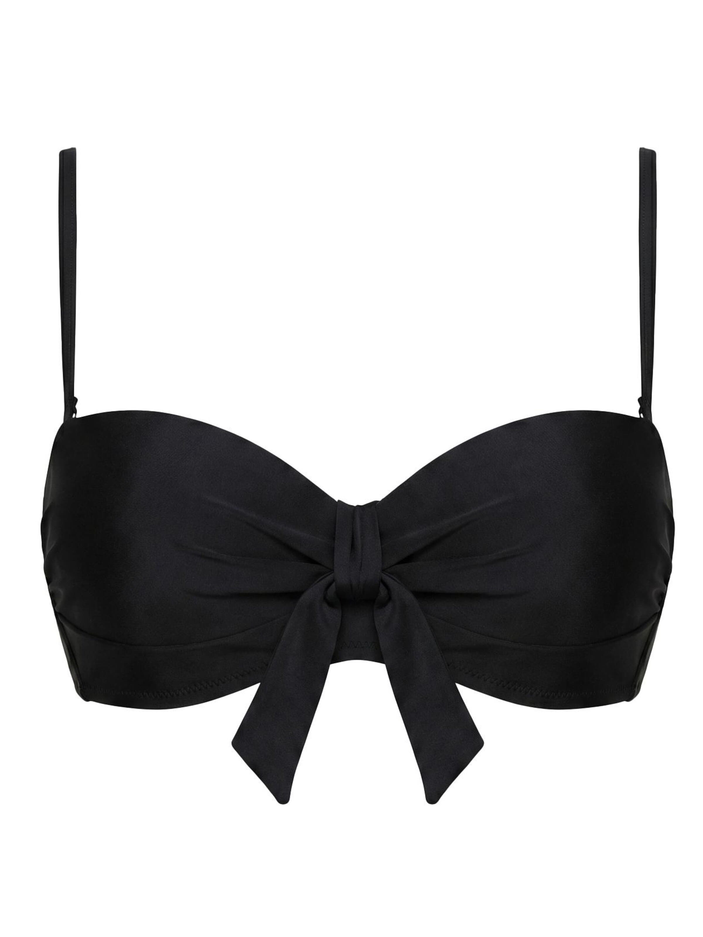 Marko Push-up Bikinitop 'Riminia' in Zwart: voorkant