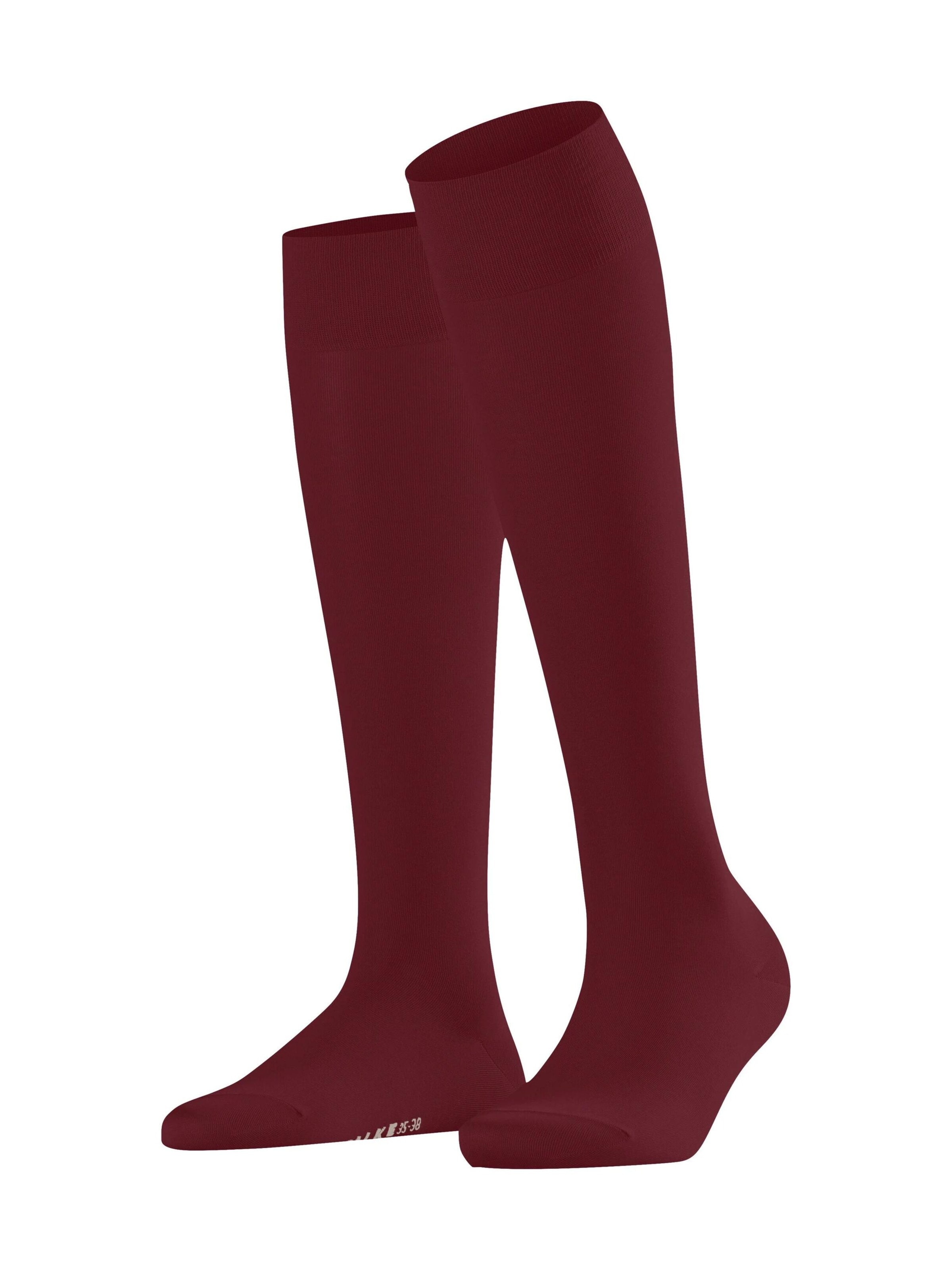 FALKE Kniestrümpfe 'Cotton Touch'‌‌‌‌ in Rot: Vorderseite