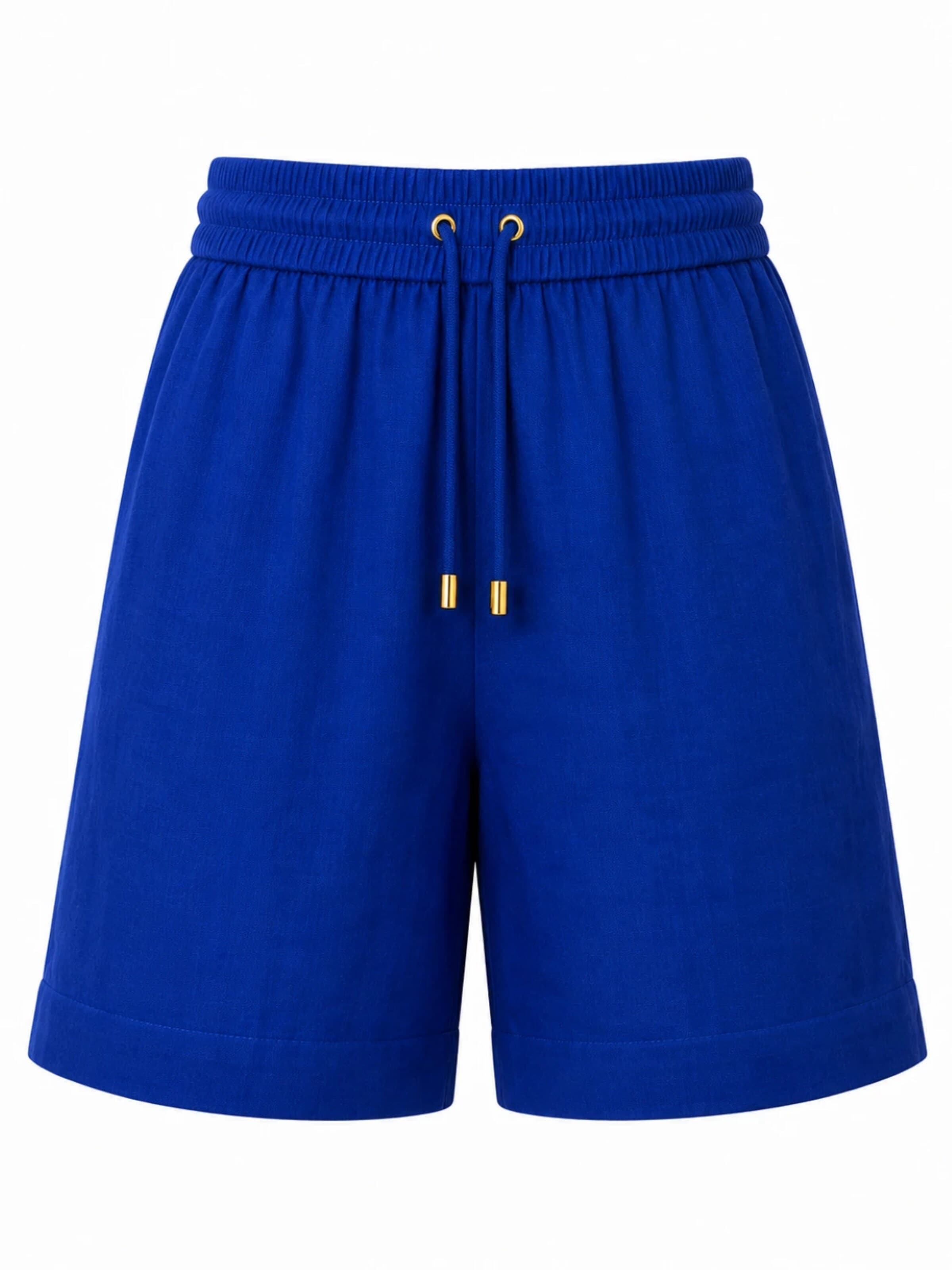 BREEZERA Pants 'Leinenshorts' in Blue: front