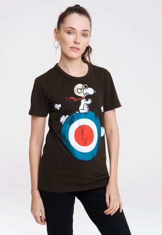 LOGOSHIRT T-Shirt 'Peanuts - Snoopy' in Mischfarben: Vorderseite