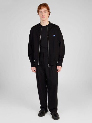 TOPMAN Loose fit Pleat-Front Pants in Black