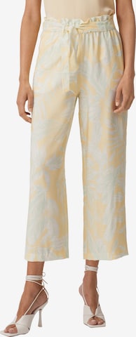 Wide Leg Pantalon comma casual identity en jaune : devant