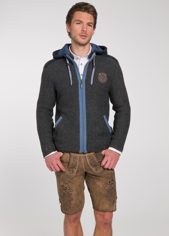 SPIETH & WENSKY Knit cardigan 'Dakar' in Grey: front