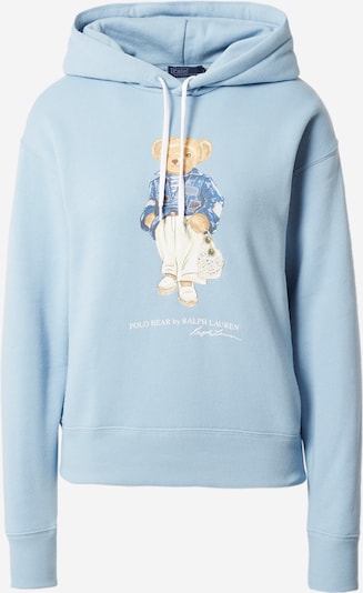 Polo Ralph Lauren Sweat-shirt en bleu / bleu clair / noisette / blanc, Vue avec produit