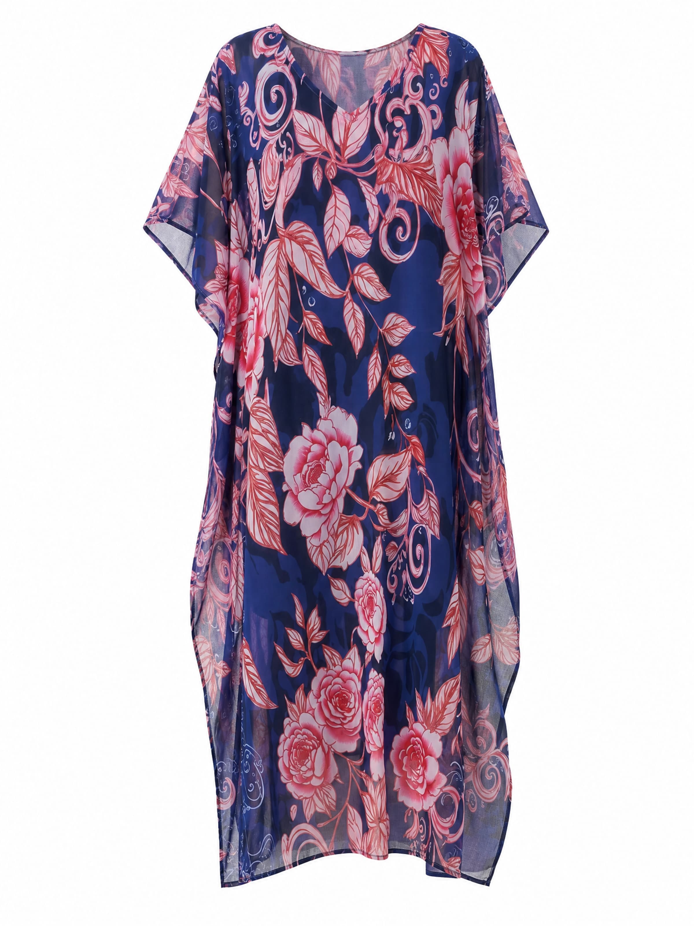 Lovolotti Summer Dress 'Boho Floral Print Beach Dress' in Blue: front