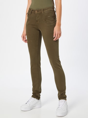 FREEMAN T. PORTER Slim fit Pants 'Alexa' in Green: front