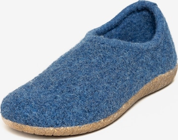 Gottstein Hausschuh 'Walkpantoffel Alpine Midcut RU' in Blau: Vorderseite