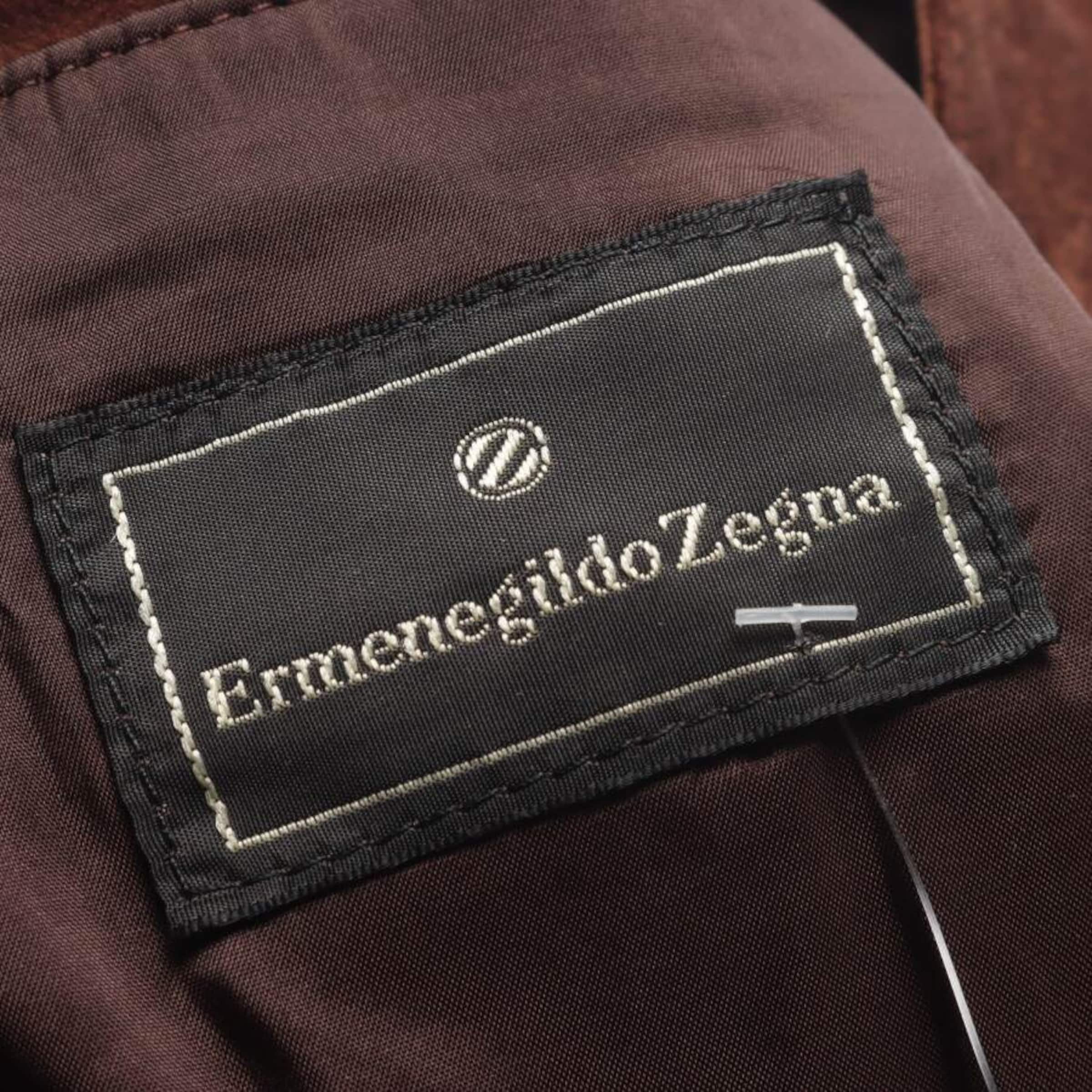 Zegna Lederjacke Ledermantel L XL in Braun ABOUT YOU