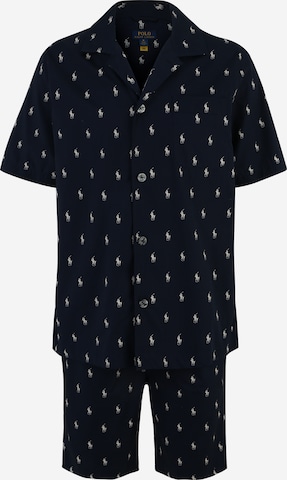 Pyjama court Polo Ralph Lauren en bleu : devant