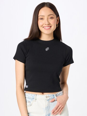 Superdry Shirt 'ESSENTIAL' in Black: front