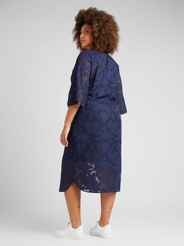 ONLY Carmakoma Shirt Dress 'DELLAVINE' in Blue