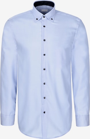 Coupe slim Chemise business SEIDENSTICKER en bleu : devant