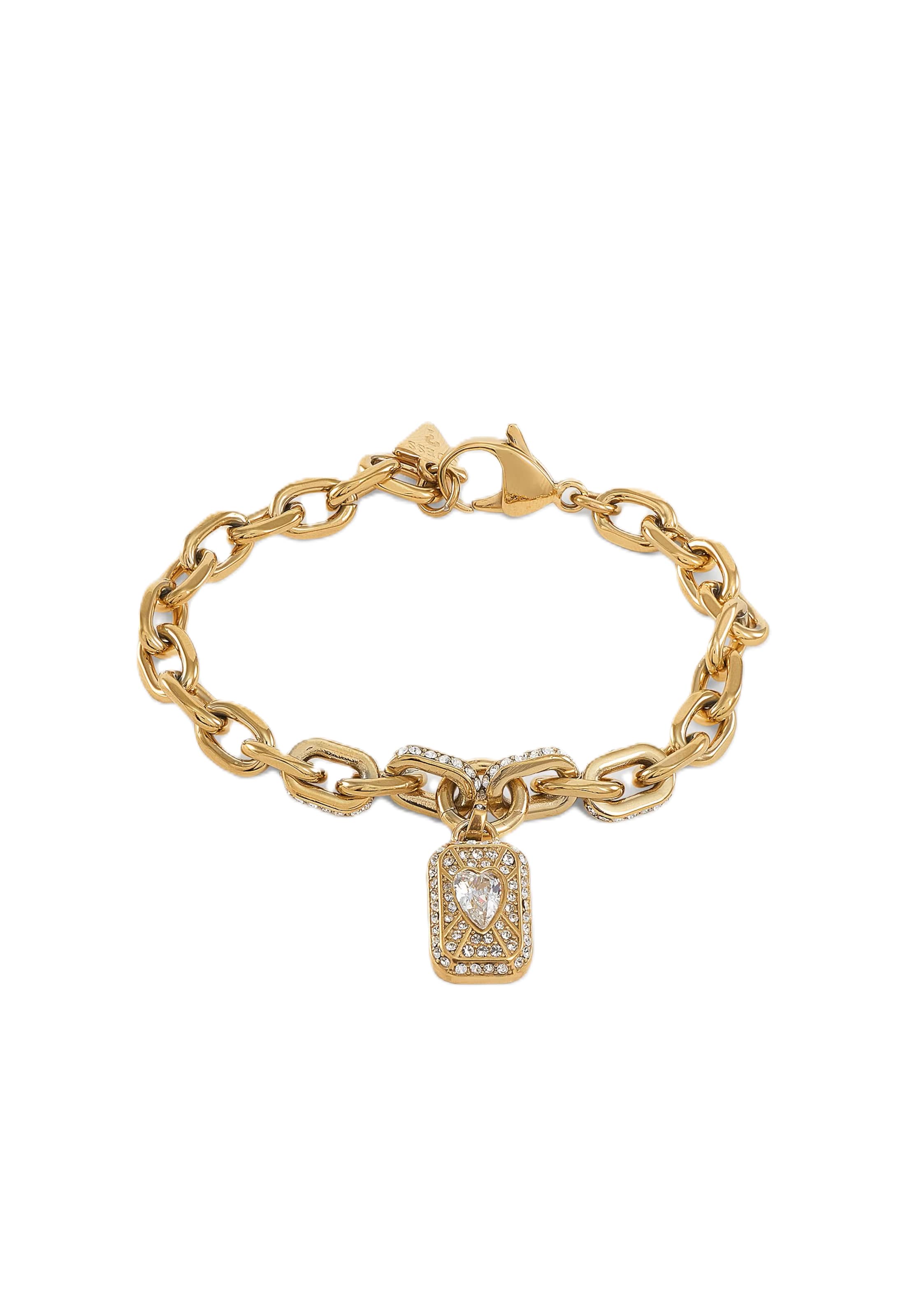 GUESS - Pulsera 'CRYSTAL LOVE' en amarillo: frente