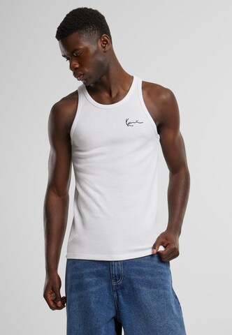 Karl Kani - Camisa 'Essential' em branco: frente