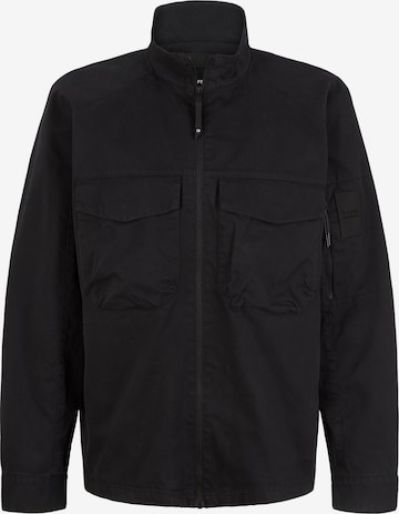 TOM TAILOR DENIM Prehodna jakna | črna barva: sprednja stran