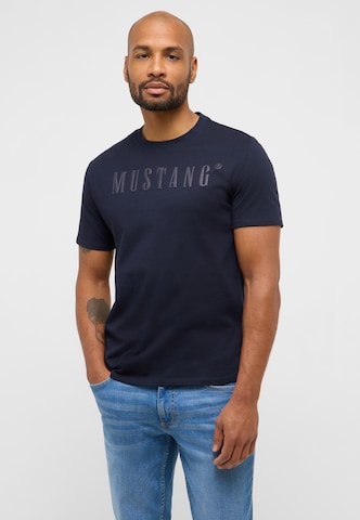MUSTANG T-Shirt 'Austin' in Blau: Vorderseite