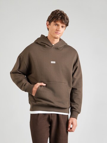 HUGOSweater majica 'Nazardo' - smeđa boja: prednji dio