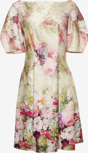 Madam-T Sommerkleid 'ROBERTA' in beige / grün / rosa, Produktansicht