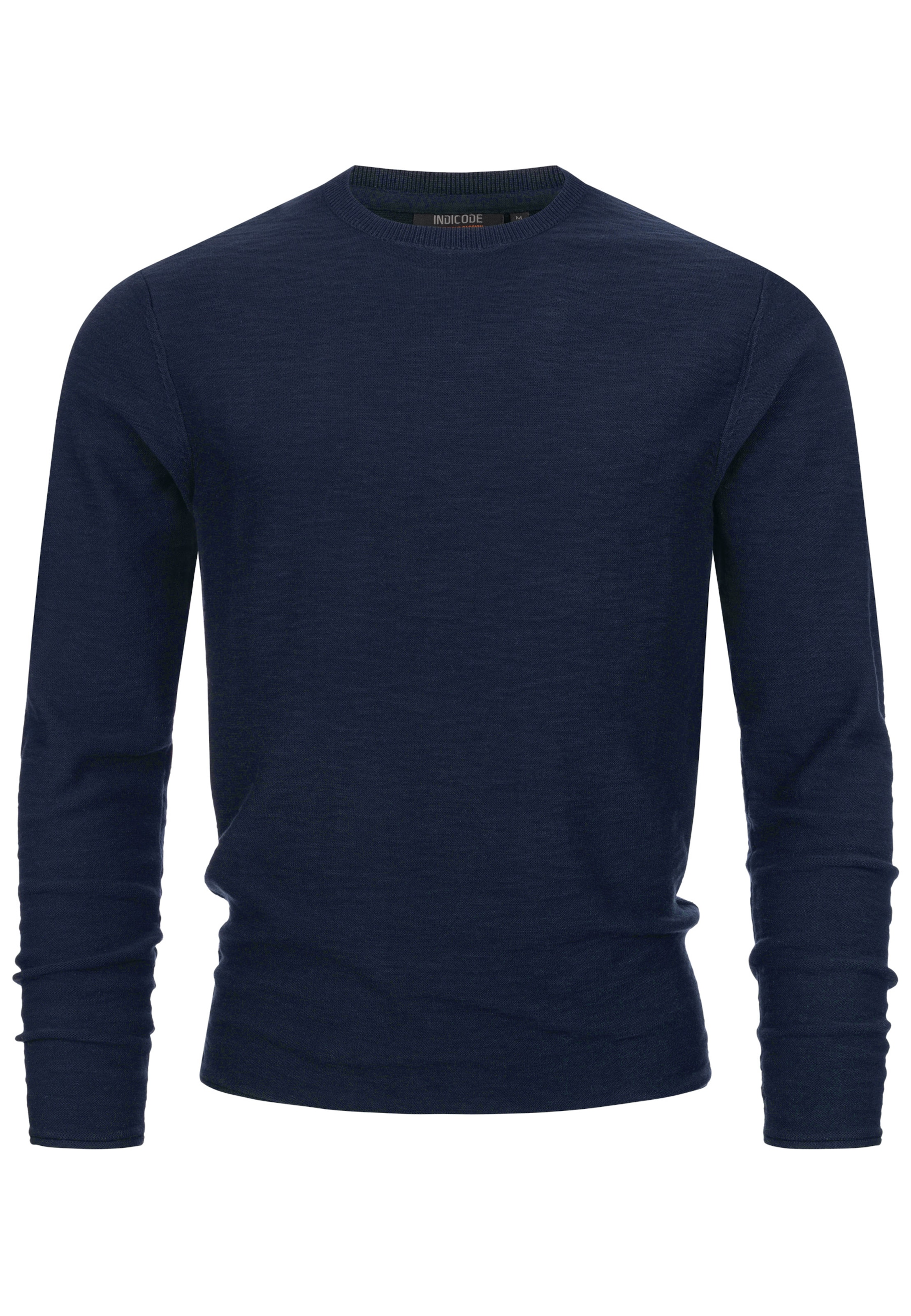 INDICODE JEANS Pullover ' Macedonio ' in Blau: Vorderseite
