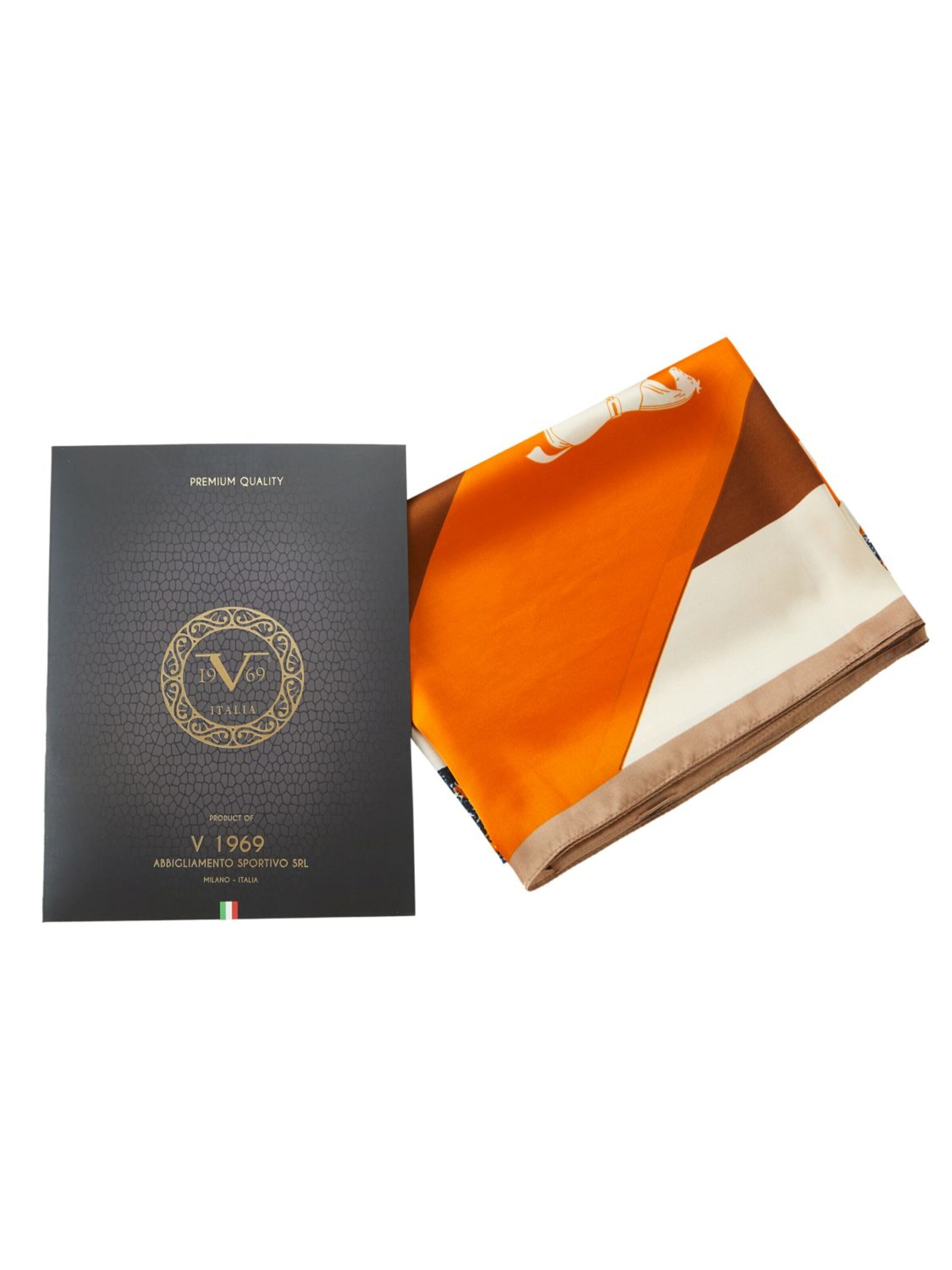 19V69 ITALIA - Chal 'Etole de soie Vivace Patchwork' en naranja