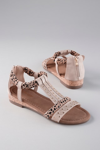 Aniston Strap Sandals in Beige