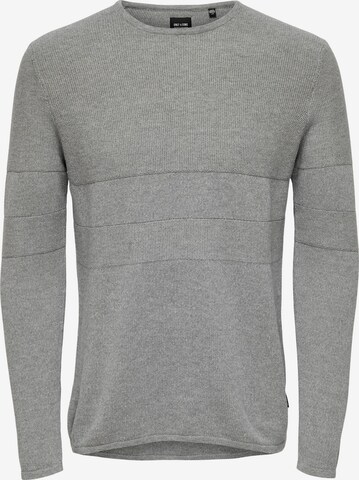 Pull-over 'Niko' Only & Sons en gris : devant