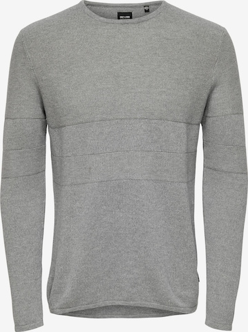 Only & Sons Sweater 'Niko' in Grey: front