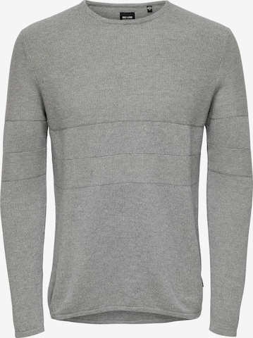 Only & Sons Pullover 'Niko' in Grau: predná strana