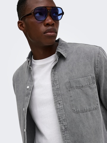Only & Sons - Ajuste regular Camisa 'ONSOrson' en gris