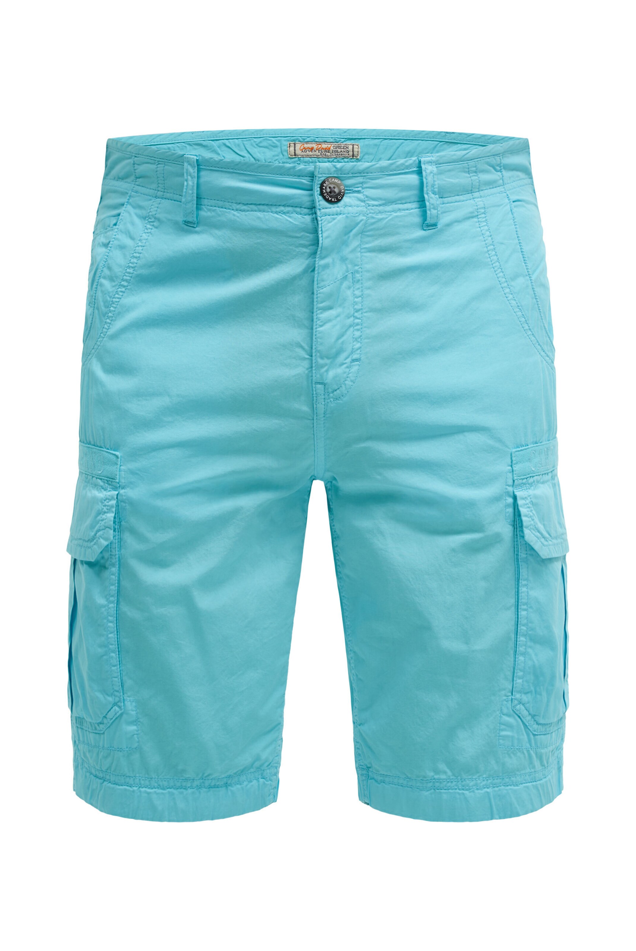 CAMP DAVID Regular Cargoshorts mit Klappentaschen und Tapes in Blau: Vorderseite