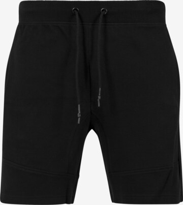 Urban Classics Regular Shorts 'Interlock' in Schwarz: predná strana