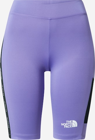 Skinny Pantalon de sport THE NORTH FACE en violet : devant