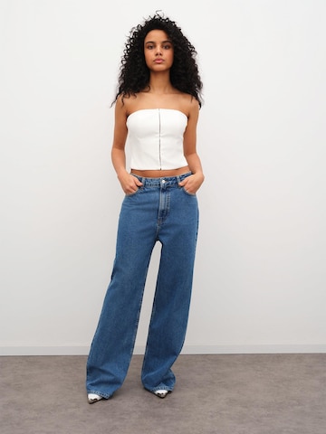 RÆRE by Lorena Rae Wide leg Jeans 'Anais' in Blauw