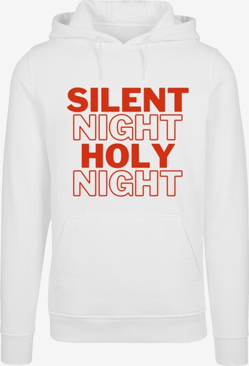 F4NT4STIC Sweatshirt 'Silent night holy night' in Orange red / White, Item view