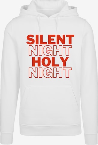 F4NT4STIC Sweatshirt 'Silent night holy night' in Wit: voorkant