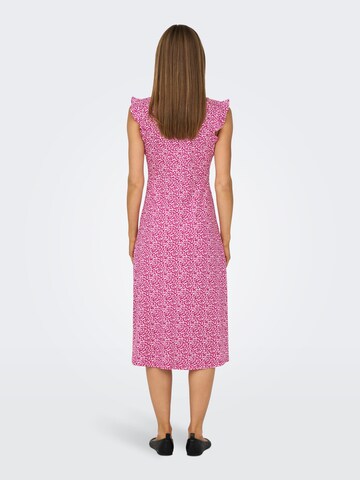 ONLY Jurk 'MAY' in Roze