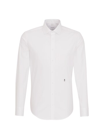 SEIDENSTICKER - Ajuste estrecho Camisa de negocios en blanco: frente